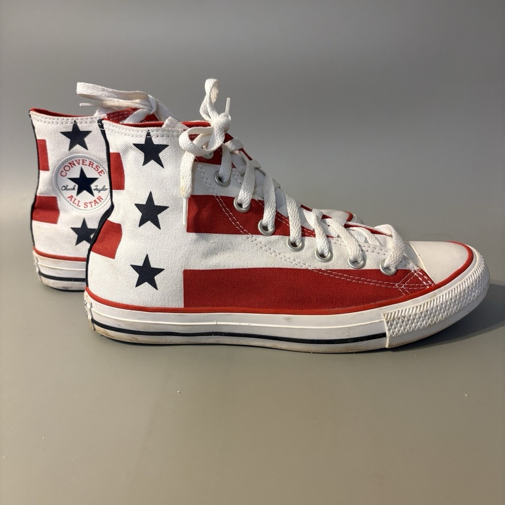Converse Chuck Taylor All Star High Top Womens 9 American Flag Stars & Stripes